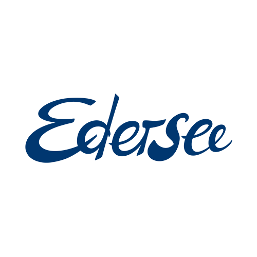 Ferienhaus Kellerwald Logo des Edersees in blauer Schrift auf transparentem Hintergrund Ferienhaus Edersee